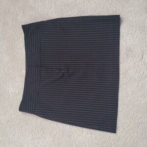 Express Black Pinstripe Short Skirt